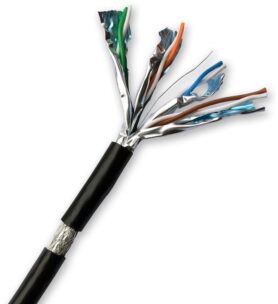 Datacom S/FTP drát CAT7 PE, Fca 100m, plášť černý Outdoor