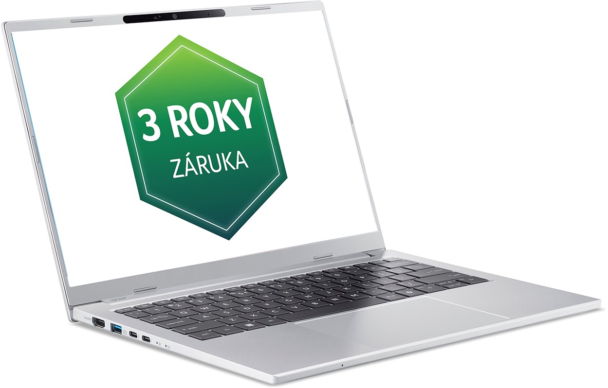Acer Aspire 14 AI Pure Silver kovový (A14-I71M-55XP) (bez adaptéru)