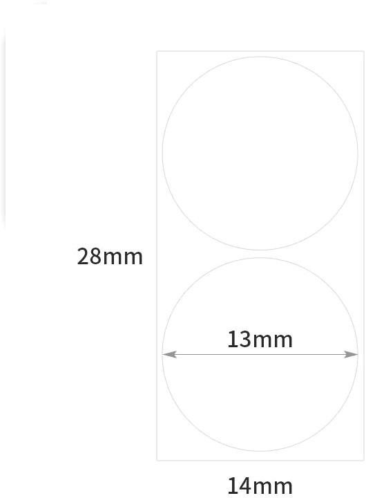 Niimbot štítky R 14x28mm 220ks WhiteRound B pro D11 a D110