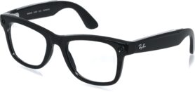 Meta RAY-BAN Meta Wayfarer (Large) Smart Glasses (Gen 2) - Shiny Black, Clear to Graphite Green Tran
