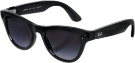 Meta RAY-BAN Meta Skyler (Standard) Smart Glasses (Gen 2) - Shiny Black, Grey Polarized Gradient