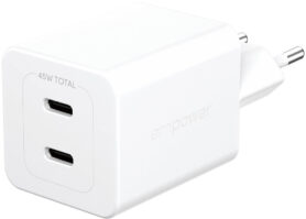 PanzerGlass Empower nabíječka Turbo GaN 45 W 2x USB-C, bílá