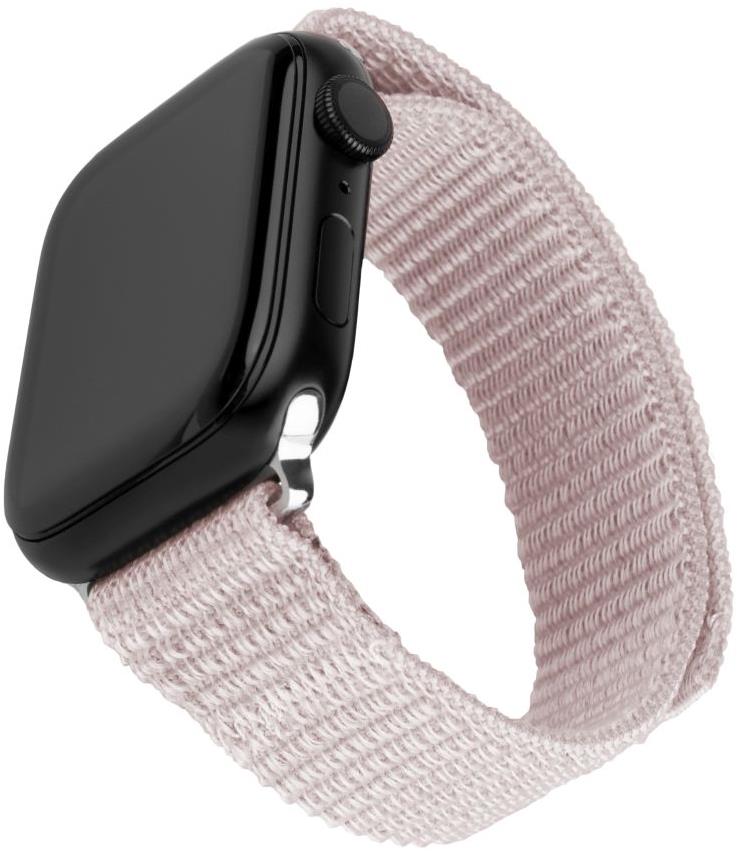 FIXED Nylon Sporty Strap pro Apple Watch 38/40/41mm růžově zlatý