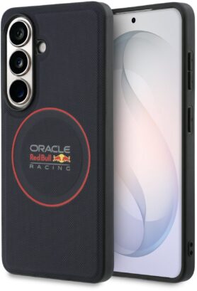 Red Bull PU Leather Meshed Red Ring Magnetic Zadní Kryt pro Samsung Galaxy S26 Navy