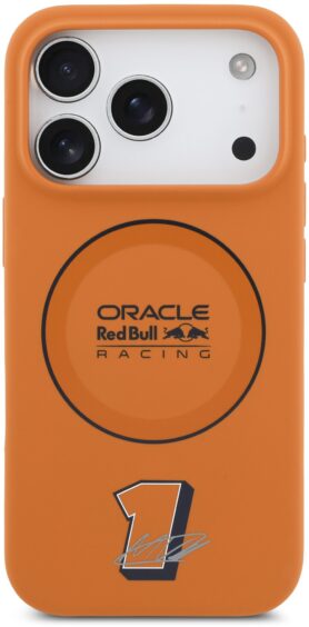 Red Bull Silicone Blue Ring MagSafe Zadní Kryt pro iPhone 17 Pro Orange
