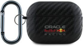 Red Bull PU Karbonové Pouzdro pro AirPods Pro 2 Black