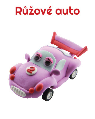 Paulinda modelovací hmota Racing Time auto růžové