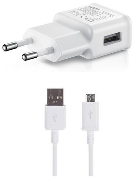 Samsung cestovní nabíječka 15W + microUSB datový kabel White (Bulk)