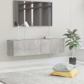 TV stolek betonově šedý 120x30x30 cm dřevotříska