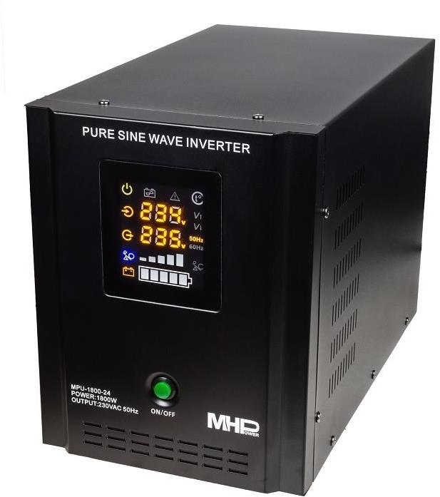 MHPower MPU-1800-24, UPS, 1800 W, čistý sinus, 24V, MPU-1800-24