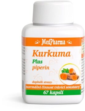 MedPharma Kurkuma Plus piperin, 67 kapslí