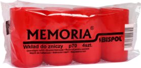 BISPOL hřbitovní svíčky Memoria červená 4× 70 g