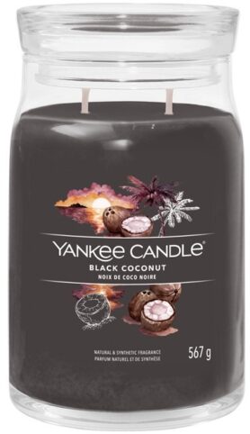 YANKEE CANDLE Signature sklo 2 knoty Black Coconut 567 g