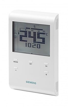 Siemens termostat RDE100.1, programovatelný, digitální, prostorový, drátový