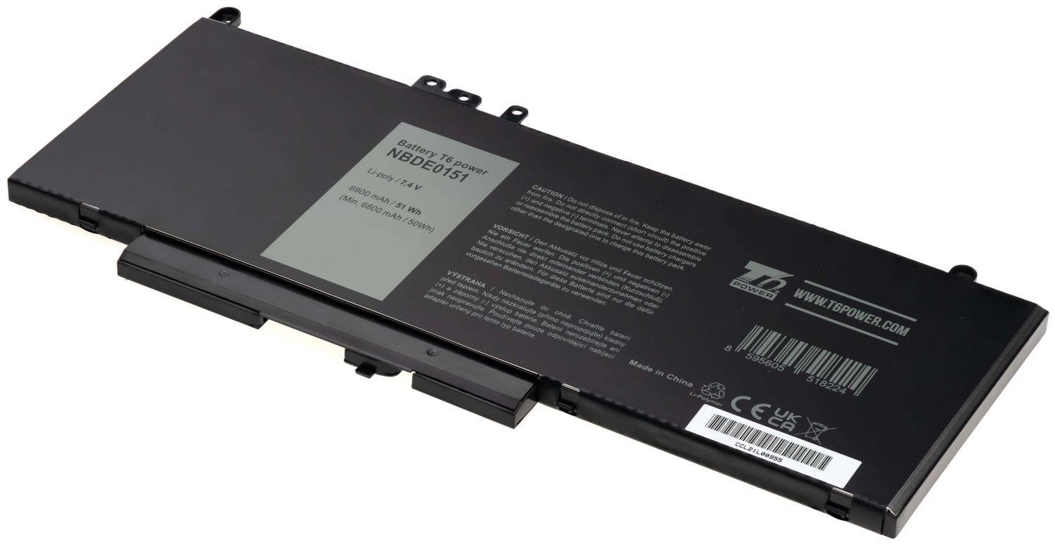 T6 Power pro notebook Dell G5M10, Li-Poly, 7,4 V, 6900 mAh (51 Wh), černá