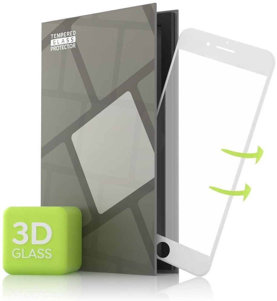 Tempered Glass Protector pro iPhone 7 / 8 / SE 2022 / SE 2020 (Case Friendly) 3D GLASS, bílé