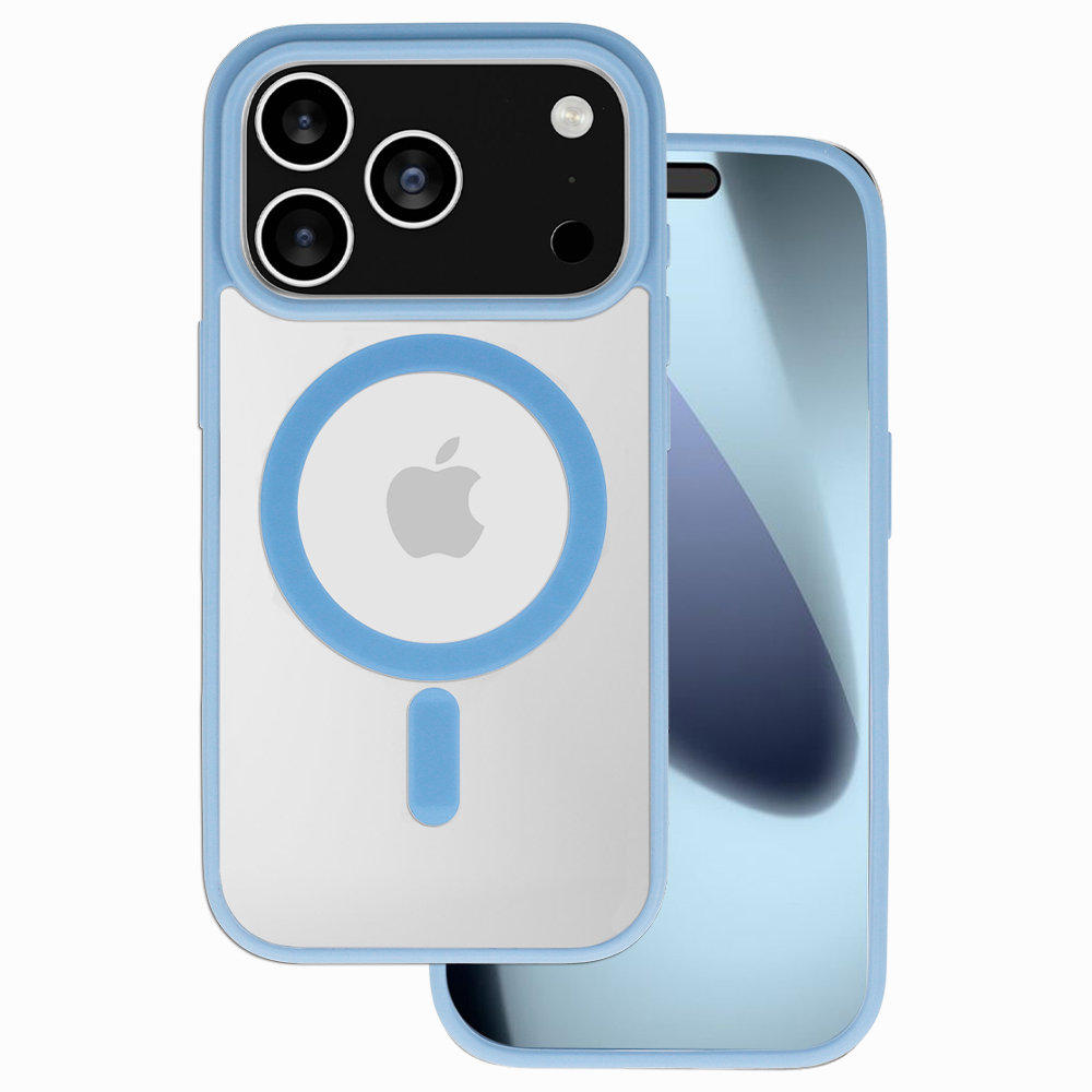 TopQ Acrylic Color Magsafe pro iPhone 17 Pro Max light blue