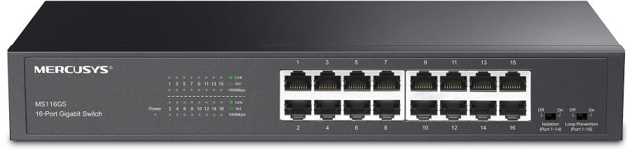 Mercusys MS116GS, 16port, gigabit