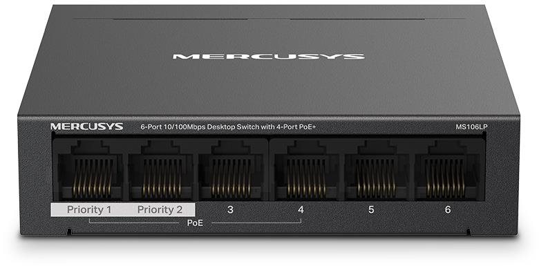 Mercusys MS106LP, 6-Port switch, 4-Port PoE+