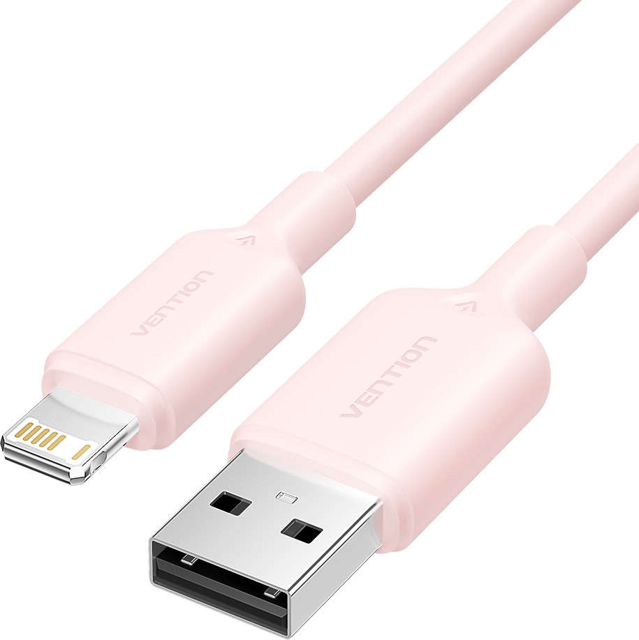 Vention USB 2.0 Type-A Male to Lightning Male 2.4A Cable 2M Pink PVC Type