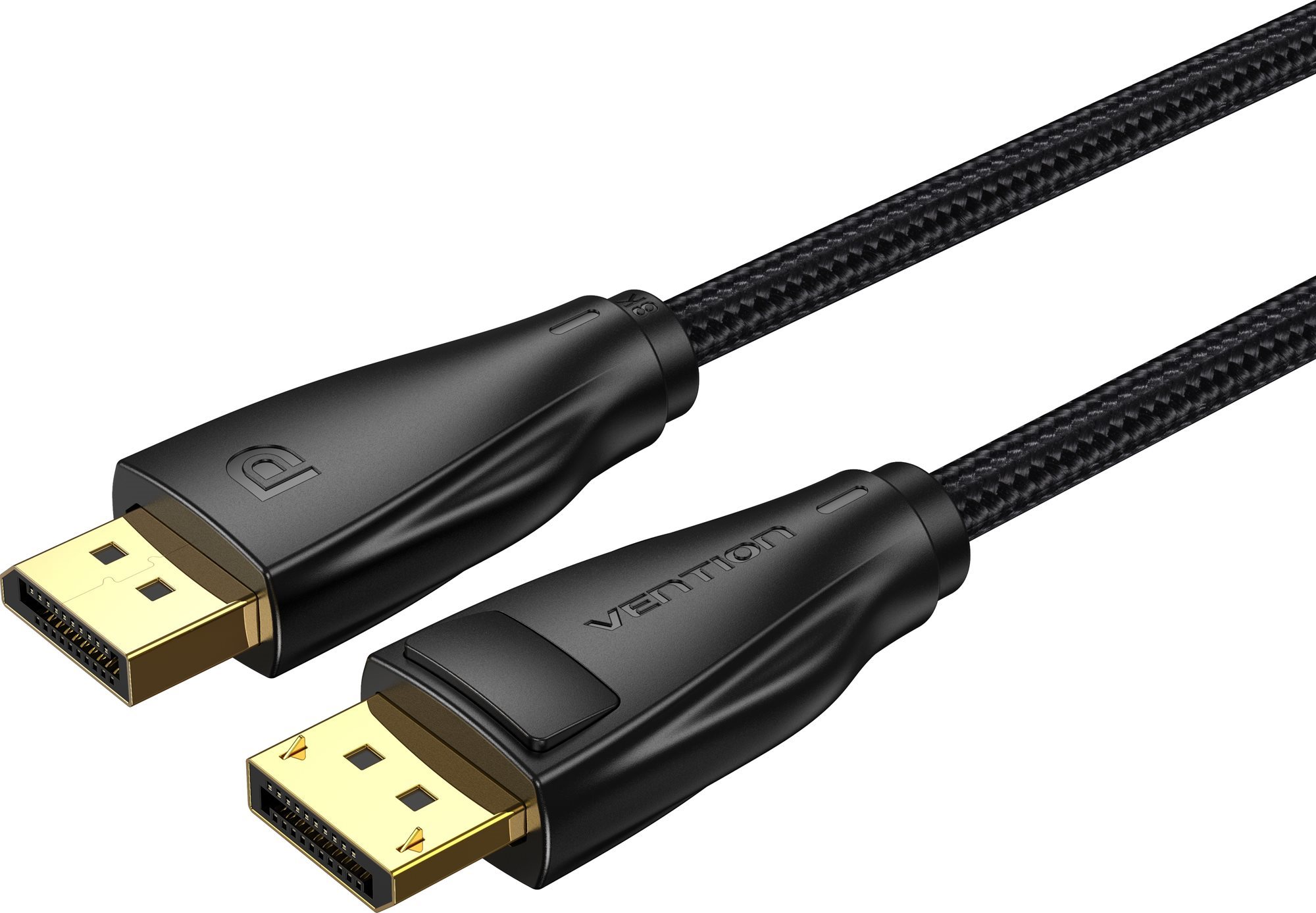Vention Cotton Braided DP 1.4 (Display Port) 2m Black