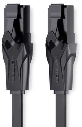 Vention Flat CAT6 UTP Patch Cord Cable 15m Black