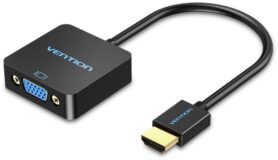 Vention HDMI to VGA Converter with Female Micro USB and Audio Port 0.15m Black