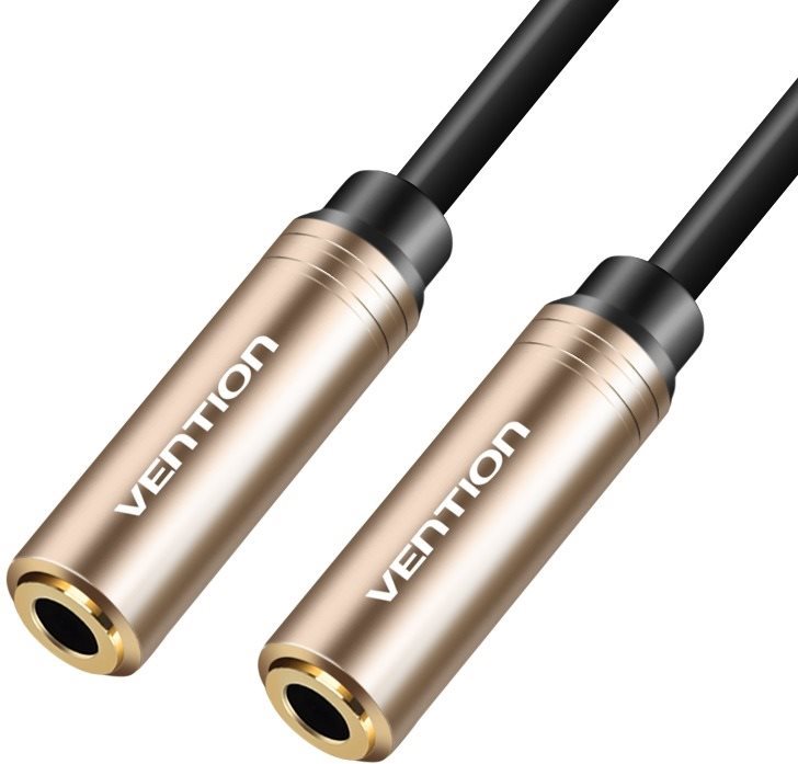 Vention 3.5mm (F) to 3.5mm Jack (F) Audio Extension Cable 0.3M Red Metal Type