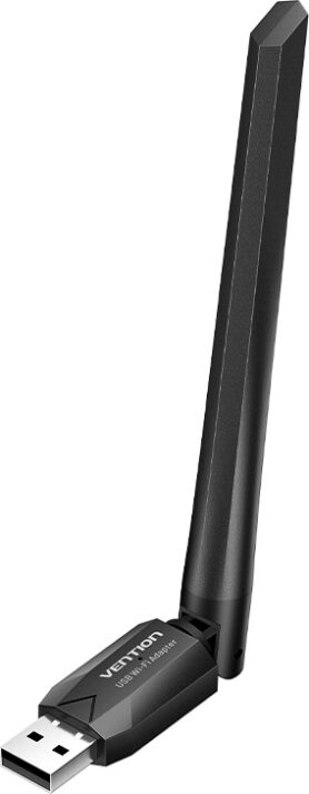 Vention AC650 USB Wi-Fi Dual Band Bluetooth Adapter With High Gain Antenna Black
