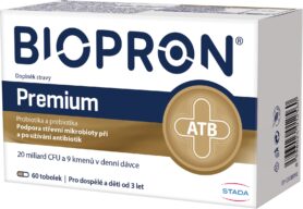 Biopron Premium, probiotika a prebiotika při a po užívání antibiotik, 60 tobolek