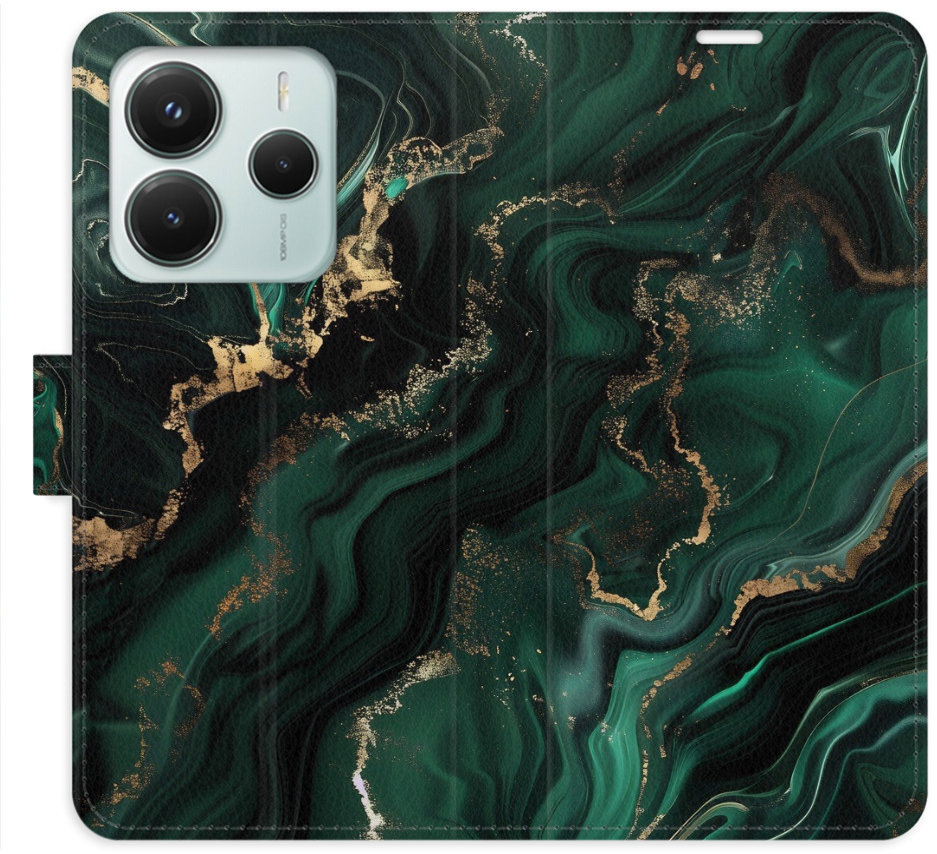 iSaprio Flip pouzdro Emerald 02 pro Xiaomi Redmi Note 14 5G