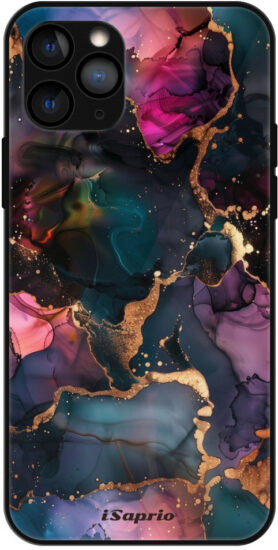 iSaprio Lesklé pouzdro Dark Marble 10 - iPhone 11 Pro