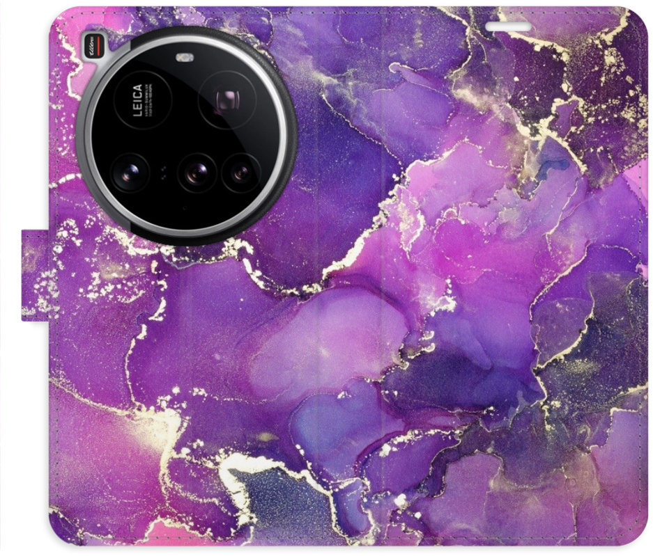 iSaprio Flip pouzdro Purple Marble pro Xiaomi 15 Ultra
