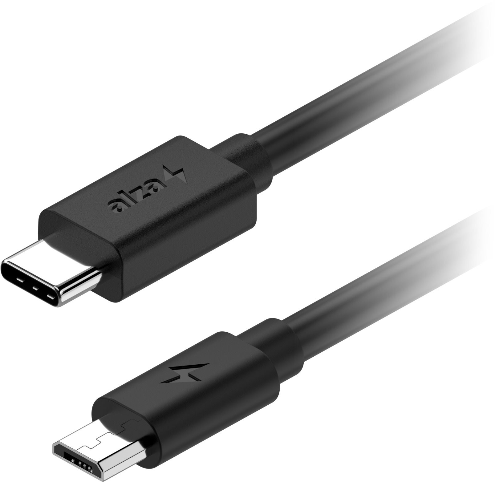 AlzaPower Core USB-C to Micro USB 2.0 0.5m černý