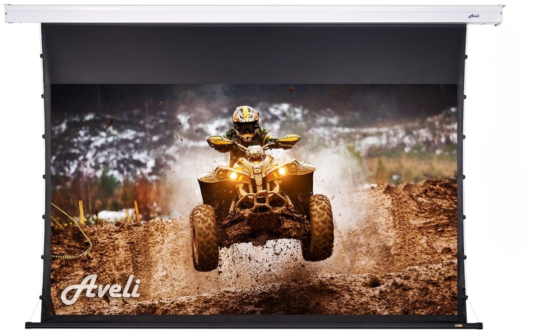 AVELI PREMIUM, roleta s elektrickým motorem, 100", (16:9), metal
