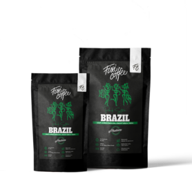 Fixi Coffee Brasil Pink Star – výběrová brazilská káva, 100% arabica zrnková / sáček Doypack / 250 g