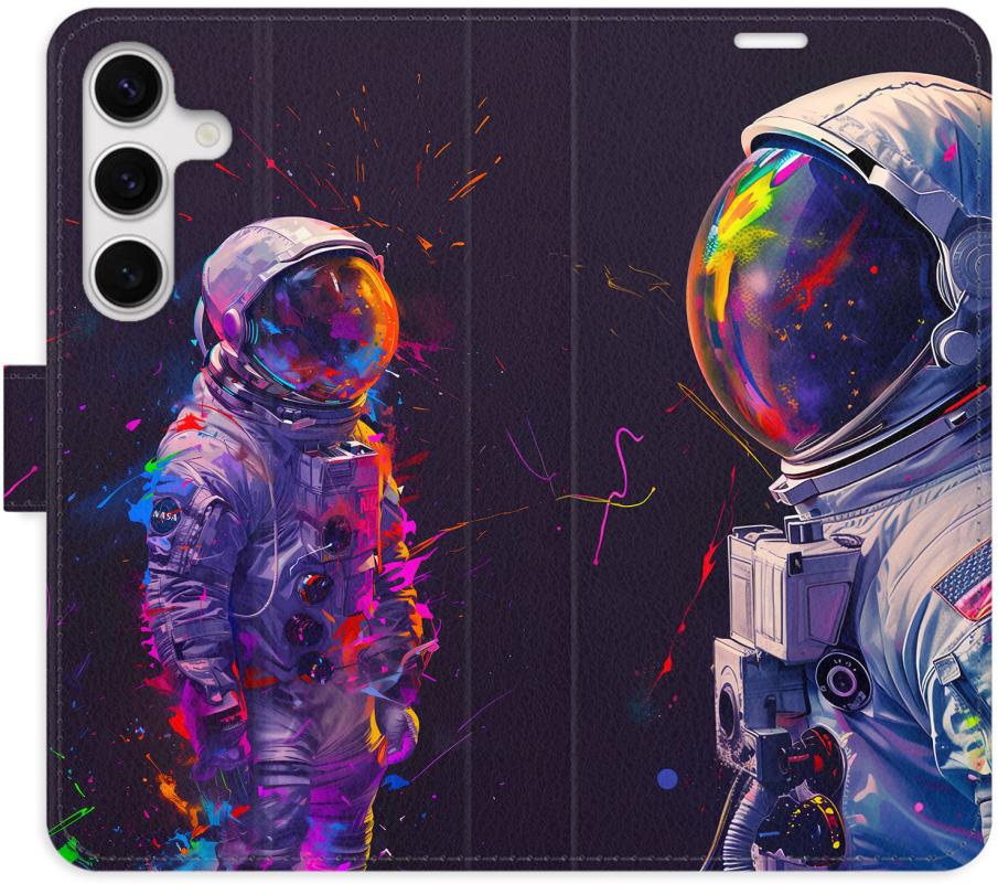iSaprio Flip pouzdro Neon Astronaut 02 pro Samsung Galaxy S24
