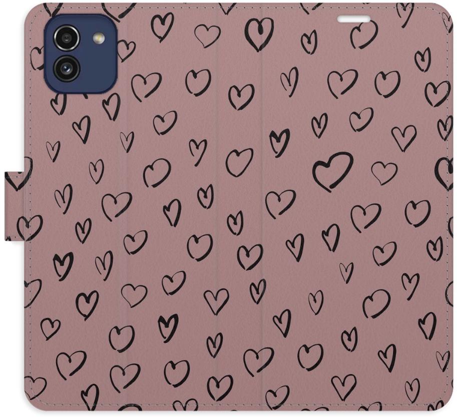 iSaprio Flip pouzdro Heart Dark 02 pro Samsung Galaxy A03