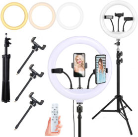 Livefy RL-18 Selfie kruhové, 18'' + stativ 2,2 m, černé