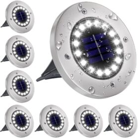LEDsolar 16Z venkovní světlo k zapíchnutí do země 8 ks, 16 LED, bezdrátové, iPRO, 1W, studená