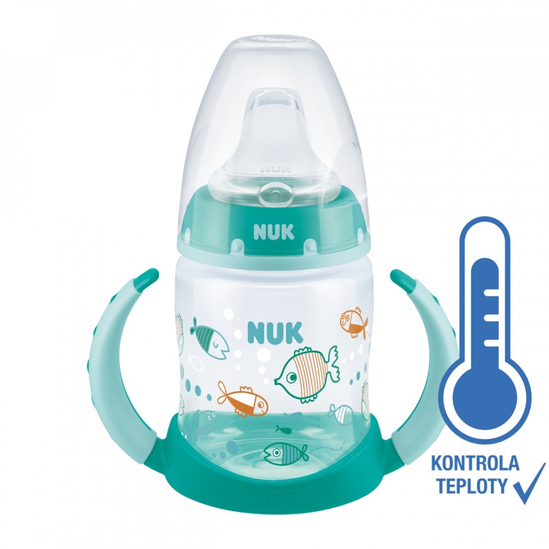 NUK FC lahev na učení s kontrolou teploty 150 ml 1 ks zelená
