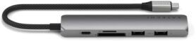 Satechi 6v1 USB-C Slim Multiport adaptér - Šedý (Space Grey)