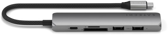 Satechi 6v1 USB-C Slim Multiport adaptér - Šedý (Space Grey)