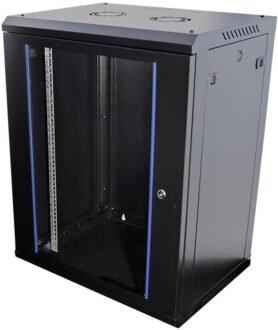 Value 19" rozvaděč 15U, závěsný, stavebnice, š. 600, h. 450, černý