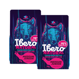 Ibero Natural Dog Medium Junior - 2x3kg