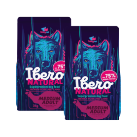 Ibero Natural Dog Medium Adult - 2x3kg